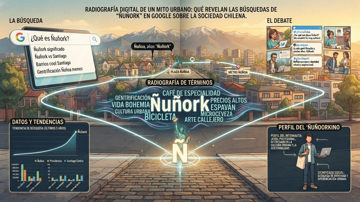 Radiografía digital de un mito urbano: Qué revelan las búsquedas de “Ñuñork” en Google sobre la sociedad chilena